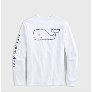 Vineyard Vines Vintage Long Sleeve Whale Pocket Tee